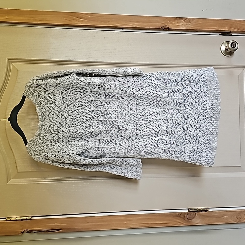 Cat & Jack gray/silver long sleeve knit dress 10/12 - Picture 6 of 7